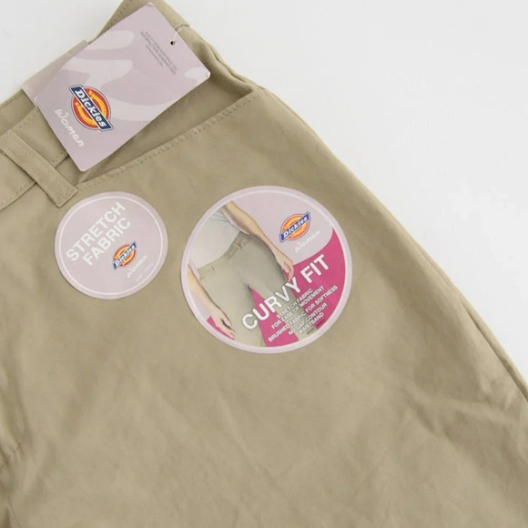 Dickies Beige Curvy Style Stretch Twill Pants Size 12R NWT - Picture 9 of 16